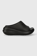 Crocs papuci Classic Crush Slide femei, culoarea negru, cu platformă 208731