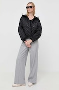 Куртка BOSS жіноча колір чорний перехідна oversize