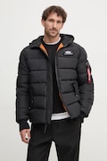Alpha Industries kurtka zimowa męska Hooded Puffer Alpha Faux Down czarna 118113