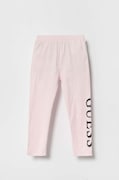 Guess legginsy dziecięce kolor różowy z nadrukiem