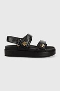 Tory Burch sandały skórzane Kira Sport damskie kolor czarny 144328-001
