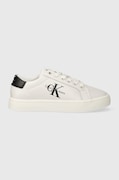 Кожени маратонки Calvin Klein Jeans CLASSIC CUPSOLE LACEUP LTH WN LACE UP в бяло YW0YW01269