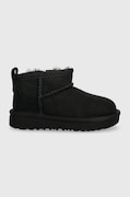 UGG śniegowce zamszowe dziecięce T CLASSIC ULTRA MINI kolor czarny