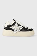 Naked Wolfe leather sneakers Kosa black color