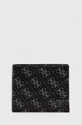 Шкіряний гаманець Guess чоловічий колір чорний
