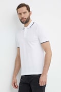 Bavlnené polo tričko BOSS biela farba, jednofarebné, 50494697