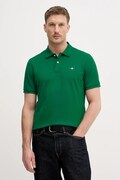 Gant polo bawełniane kolor zielony gładki 2210