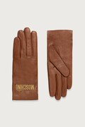 Moschino rękawiczki damskie skórzane brązowe M2394 65248