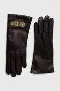 Moschino rękawiczki damskie skórzane czarne M2394 65248