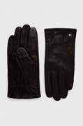 Шкіряні рукавички Tommy Hilfiger чоловічі колір чорний
