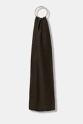Moschino szalik wełniany kolor zielony wzorzysty M5131 50066