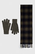 Κασκόλ και γάντια Barbour Tartan Scarf & Glove Gift Set χρώμα: πράσινο MGS0018