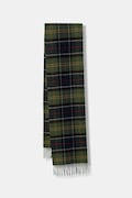 Вовняний шарф Barbour колір сірий візерунок
