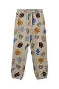 Liewood pantaloni de trening din bumbac pentru copii culoarea gri, neted