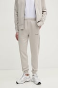 Спортивні штани Calvin Klein колір бежевий однотонні
