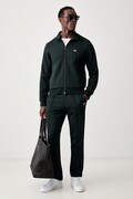 Lacoste spodnie dresowe męskie z bawełną zielone regular waist XH1440