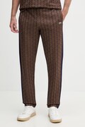 Lacoste spodnie dresowe męskie z bawełną brązowe regular waist XH1440