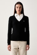 Gant sweter damski z bawełną czarny 4800101