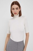 Lauren Ralph Lauren t-shirt damski kolor beżowy z golfem
