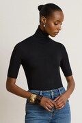 Lauren Ralph Lauren T-shirt damski z wiskozą czarny
