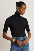 Lauren Ralph Lauren T-shirt damski z wiskozą czarny