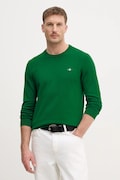Gant sweter bawełniany kolor zielony lekki 8030561
