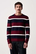 Tommy Hilfiger sweter męski z dodatkiem kaszmiru bordowy MW0MW28046