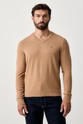 Tommy Hilfiger maglione da uomo con misto cashmere beige MW0MW28047