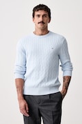Tommy Hilfiger sveter pánsky bavlnený modrý MW0MW33132