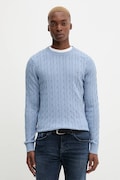 Tommy Hilfiger sweter bawełniany kolor niebieski lekki MW0MW33132