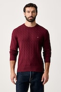 Tommy Hilfiger sweter męski bawełniany bordowy MW0MW33132