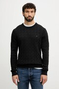 Tommy Hilfiger sweter bawełniany kolor czarny lekki MW0MW33132