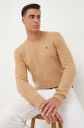 Μάλλινο πουλόβερ Polo Ralph Lauren ανδρικά, χρώμα: μπεζ