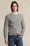 Volnen pulover Polo Ralph Lauren moški, zelena barva