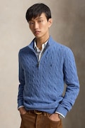 Polo Ralph Lauren sweter męski wełniany niebieski 710876766