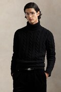 Вовняний светр Polo Ralph Lauren колір бежевий теплий гольф 710917035
