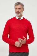 Вовняний светр Polo Ralph Lauren чоловічий колір червоний