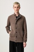 Barbour kardigan wełniany męski beżowy MKN0731
