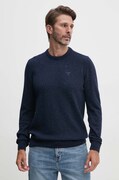Barbour pulover de lana barbati, culoarea albastru marin, călduros