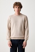 Barbour sweter damski bawełniany PIMA beżowy MKN0932
