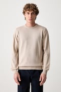 Barbour pulóver férfi pamut PIMA bézs MKN0932