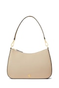 Lauren Ralph Lauren сумочка hobo жіноча шкіряна бежева 431883768