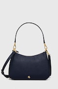 Lauren Ralph Lauren torebka skórzana kolor granatowy 431883768