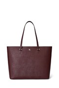Δερμάτινη τσάντα Lauren Ralph Lauren χρώμα: μαύρο, 431911655