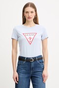 Guess t-shirt bawełniany damski kolor niebieski W1YI1B I3Z14