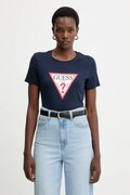 Guess t-shirt bawełniany damski kolor granatowy W1YI1B I3Z14