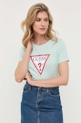 Guess t-shirt bawełniany kolor zielony W1YI1B I3Z14