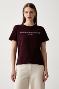 Tommy Hilfiger tričko dámské bavlněné burgundské WW0WW40276