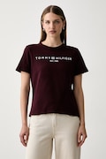 Tommy Hilfiger tričko dámské bavlněné burgundské WW0WW40276