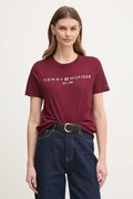 Tommy Hilfiger t-shirt in cotone donna colore granata WW0WW40276